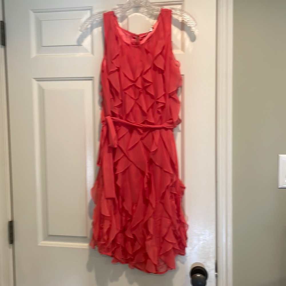 Ruffled Calvin Klein dress.